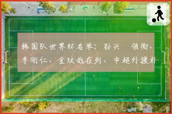 韩国队世界杯名单：孙兴慜领衔，李刚仁、金玟哉在列，中超外援朴镇燮入选
